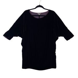 Vince Velvet Top Women's‎ XS Dark Purple Luxury Ethereal Witchy Goth Silk Dolman